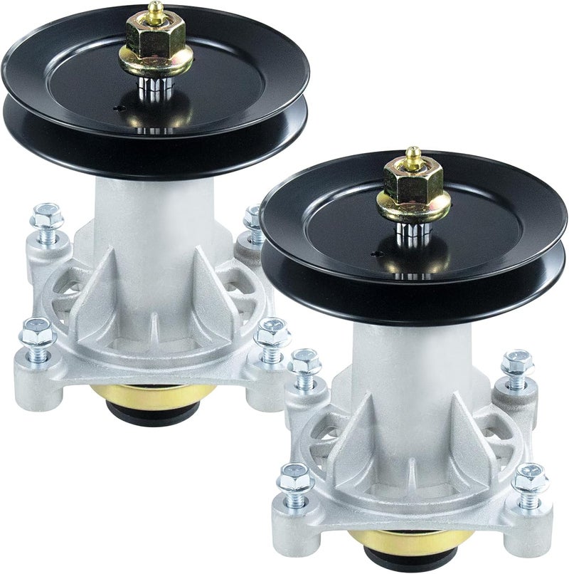 GUSUHAWK 2 Pack 587819701 Spindle Assembly Kit with 153535 Pulley Replace Craftsman 587819701 Mandrel Assembly 187281 187280, Husqvarna 587125401 587820301 532187281 Spindle Assembly 532173436 - Image 1